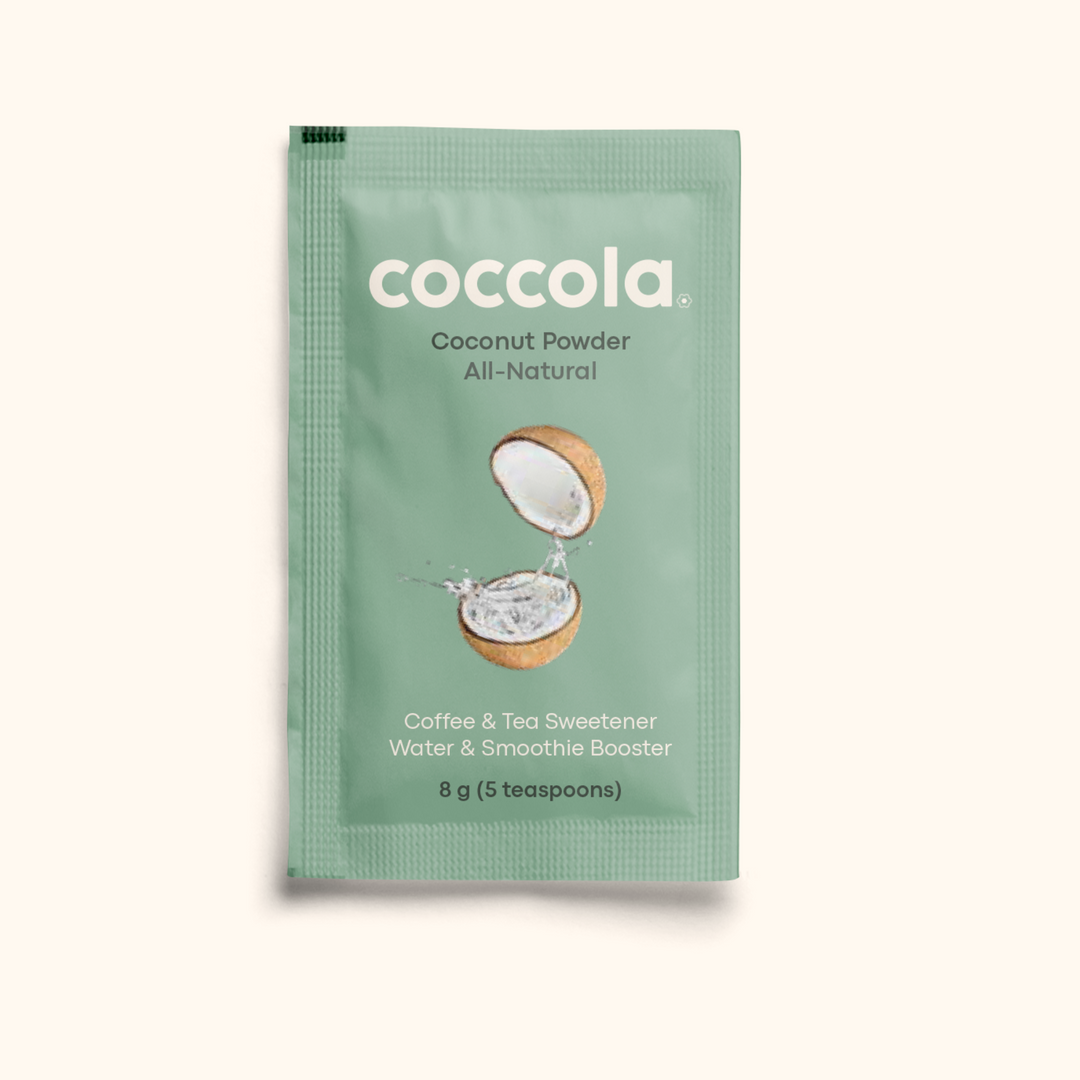 Coccola Polvere di Cocco Solubile. Addolcisce caffè + Booster per bevande. 